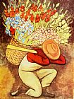Diego Rivera Famous Paintings - El Vendedora De Flores